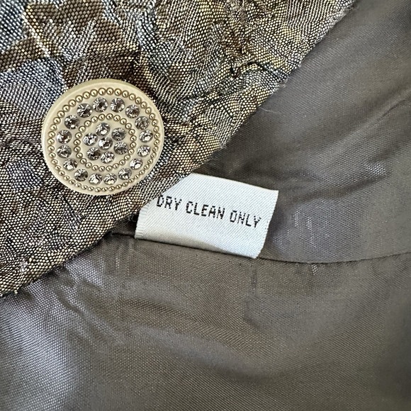 Teri Jon by Rickie Freeman Gold Jacquard 2-Piece Formal Suit Set • Size 8 - Picture 11 of 12